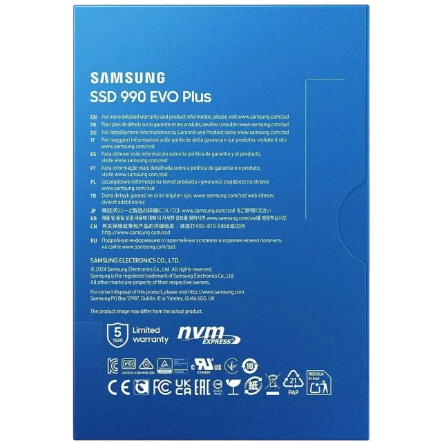 Твердотельный накопитель Samsung 1000 Gb 990 EVO PLUS (MZ-V9S1T0BW) купить! 