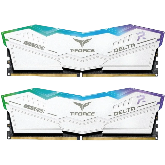 Оперативная память DDR5 32 Gb 7200 MHz Team Group T-FORCE DELTA RGB White (FF4D532G7200HC34ADC01) купить! 