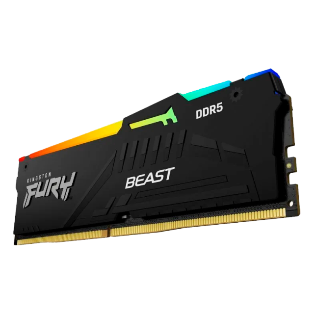 Оперативная память DDR5 8 ГБ 5600 МГц Kingston FURY Beast Black RGB (KF556C40BBA-8) модулей 1 шт. купить! 