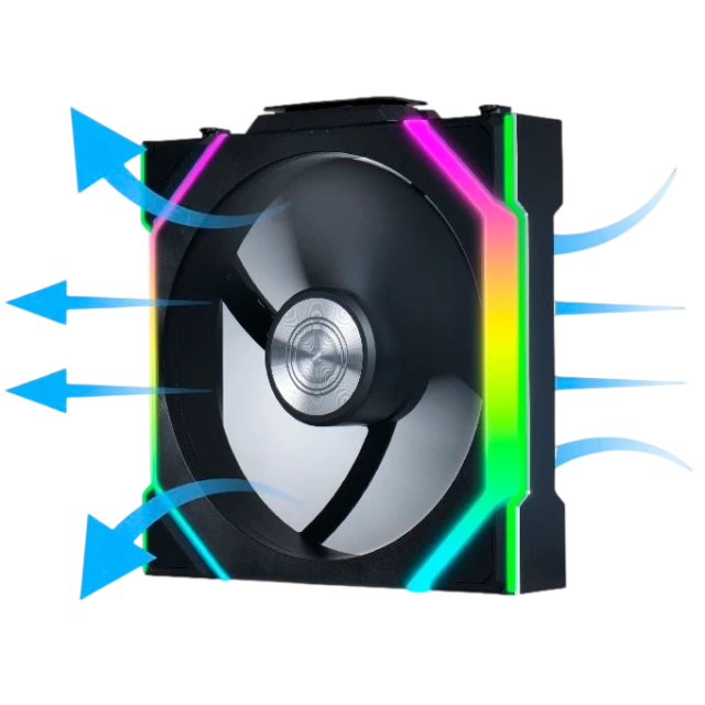 Комплект вентиляторов для корпуса Lian Li UNI FAN SL WIRELESS 120 Reverse Blade 12RSL1W3B ARGB Black(G99.12RSL1W3B.R0) купить! 