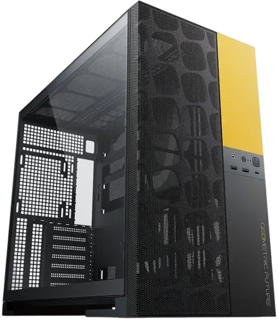 Компьютерный корпус Geometric Future Model 5 Vent Black Yellow (1AM5VTBY00100) (GF_M5-VENT-YB) купить! 