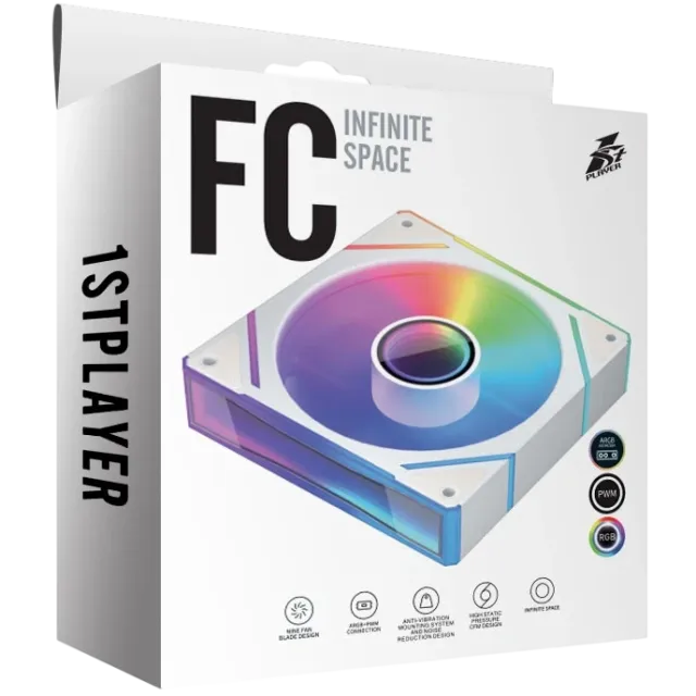 Вентилятор для корпуса 1STPLAYER FC7 ARGB White (FC7-WH-1IN1) купить! 