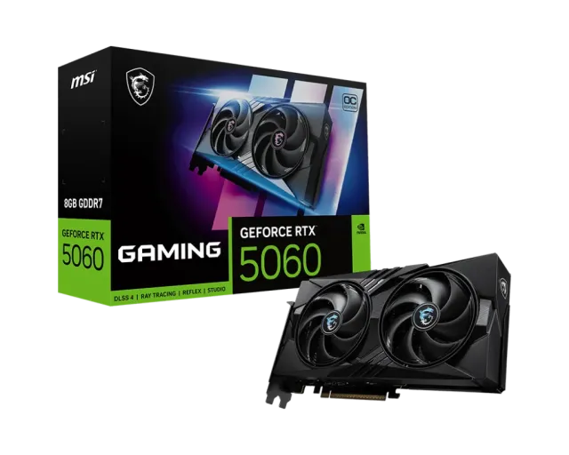 Видеокарта MSI GeForce RTX 5060 8G GAMING OC (G5060-8GC) купить! 