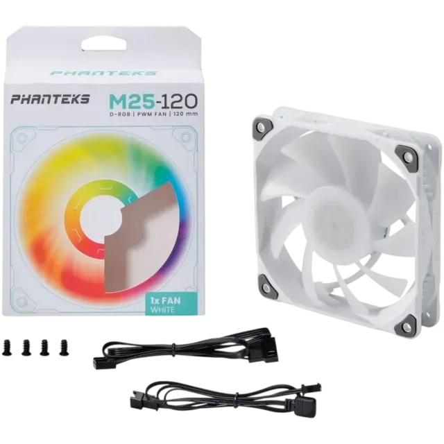 Вентилятор для корпуса Phanteks M25 DRGB PWM White PH-F120M25_DRGB_PWM_WT01_RU купить! 