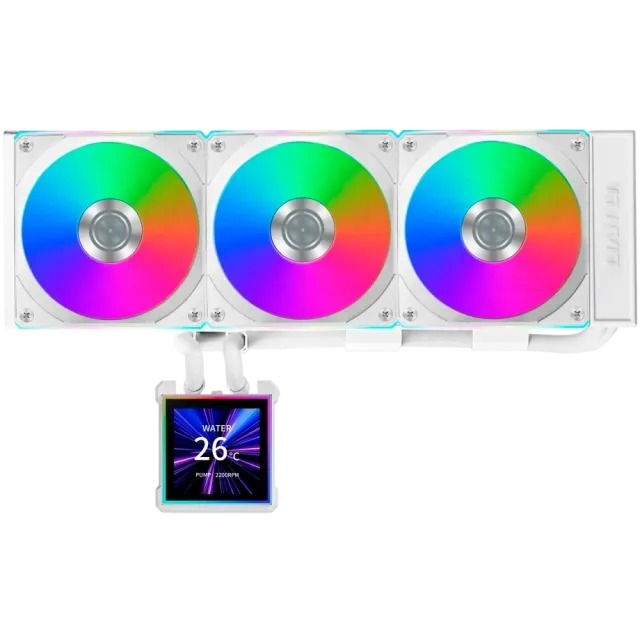 Система жидкостного охлаждения для процессора Lian Li HydroShift II LCD-S 360CL LCD ARGB White (GHS2LCDS36CW) (G89.GHS2LCDS36CW.R0) купить! 