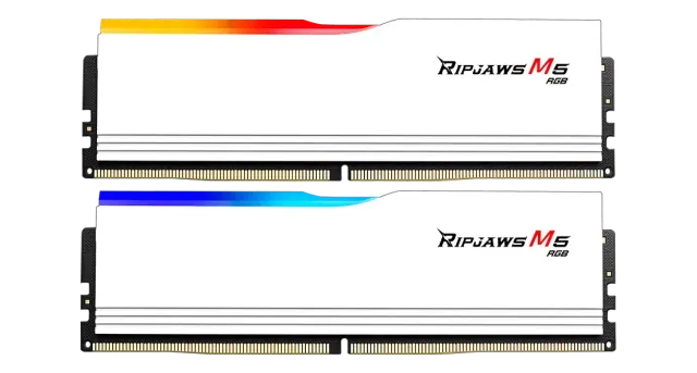 Оперативная память 64 Gb 6000 MHz G.Skill RIPJAWS M5 RGB White (F5-6000J3040G32GX2-RM5RW) купить! 
