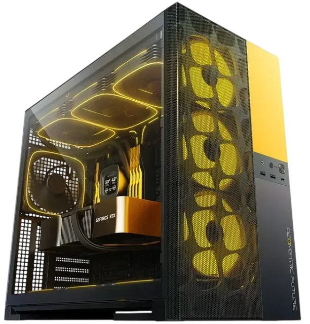 Компьютерный корпус Geometric Future Model 5 Vent Black Yellow (1AM5VTBY00100) (GF_M5-VENT-YB) купить! 