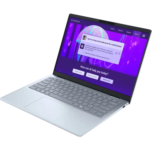 Ноутбук Dell 14 Plus DB14255 (AMD Ryzen AI 5 340/14" 1920x1200/16Gb/512Gb SSD/AMD Radeon 840M/Win 11 Home) Ice Blue - фото