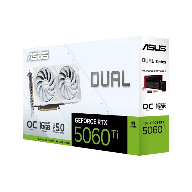Видеокарта ASUS GeForce RTX 5060 Ti DUAL White OC Edition (DUAL-RTX5060TI-O16G-WHITE), Retail купить! 