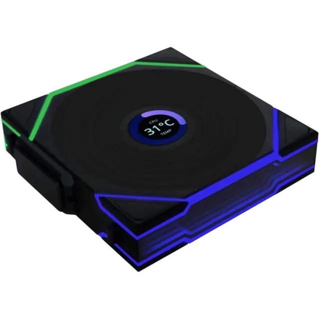 Вентилятор для корпуса Lian Li UNI FAN TL WIRELESS LCD 120 12TLLCD1W1B BLACK (G99.12TLLCD1W1B.R0) купить! 