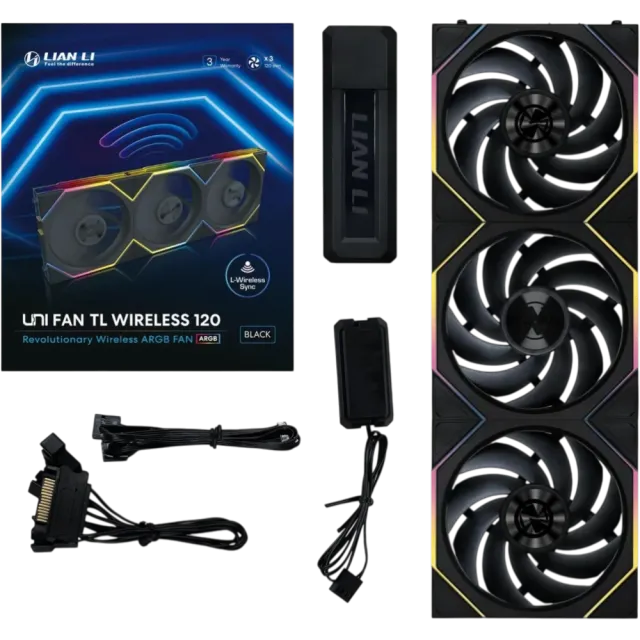 Комплект вентиляторов для корпуса Lian Li UNI FAN TL WIRELESS 120 Black 12TL1W3B купить! 
