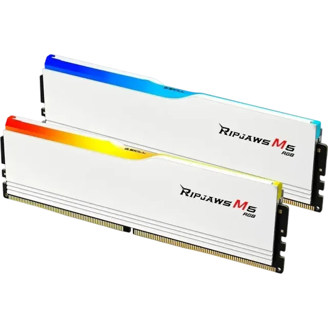 Оперативная память DDR5 32 Gb 6400 MHz G.Skill RIPJAWS M5 RGB White (F5-6400J3648F16GX2-RM5RW) купить! 