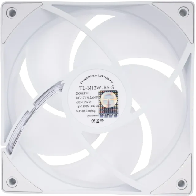 Вентилятор для корпуса Thermalright TL-N12W-R5-S ARGB White (TRTLN12WR5S) купить! 