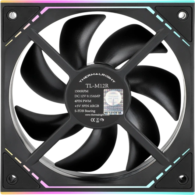 Вентилятор для корпуса Thermalright TL-M12R Reverse ARGB Black (TRTLM12R) купить! 