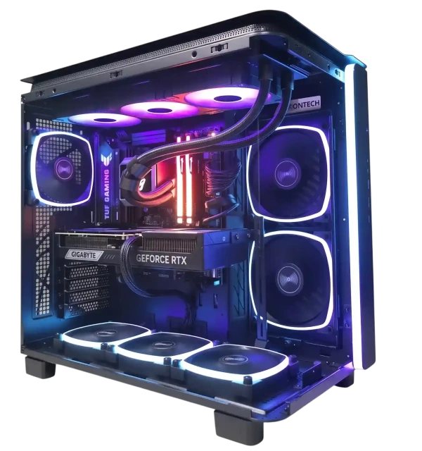 Игровой компьютер 989554 (Ryzen 5 9600X 3,9 ГГц/AMD B850/32 ГБ DDR5 6 ГГц/2048 ГБ SSD/RTX 5070 12 ГБ/Wi-Fi/750W/Montech KING 95 PRO ARGB Black) - купить по выгодной цене!