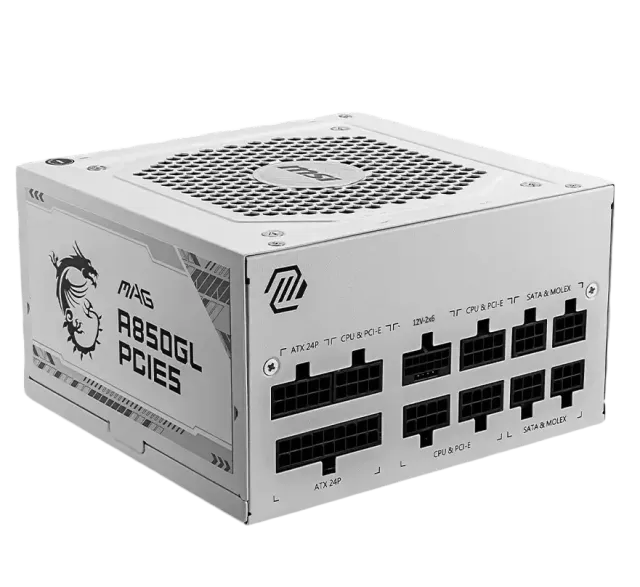 Блок питания MSI 850W MAG A850GL White (MAG-A850GL-PCIE5-WHITE) 16 Pin (PCIe 5.0 Connector Cable Details) купить! 