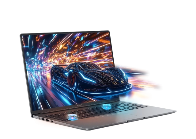 Ноутбук HONOR MagicBook X16 Plus (Intel Core 5 220H/16"/2560x1600/16Gb/2Tb SSD/Windows 11 Home) Серый 5301ALYM - фото