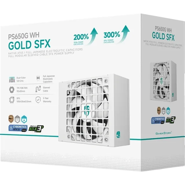 Блок питания Deepcool 650W GAMERSTORM PS650G WH White 16 Pin (PCIe 5.0 Connector Cable Details) купить! 