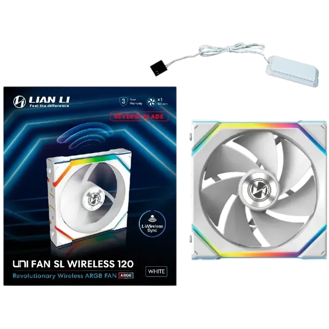 Вентилятор для корпуса Lian Li UNI FAN SL WIRELESS 120 Reverse Blade ARGB White 12RSL1W1W (G99.12RSL1W1W.R0) купить! 
